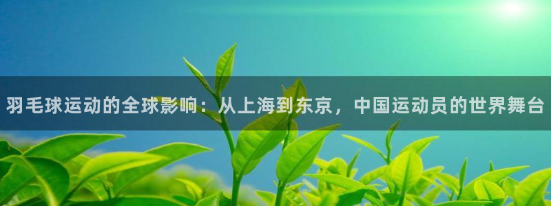 羽毛球运动的全球影响：从上海到东京，中国运动员的世界舞台