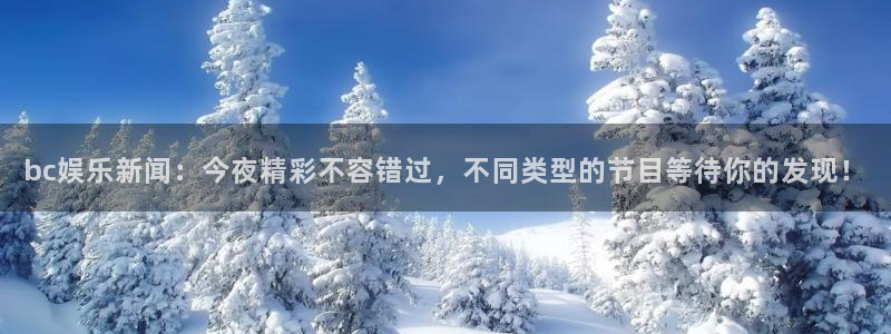 bc娱乐新闻：今夜精彩不容错过，不同类型的节目等待你的发现！