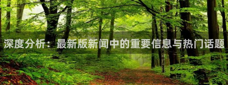 深度分析：最新版新闻中的重要信息与热门话题