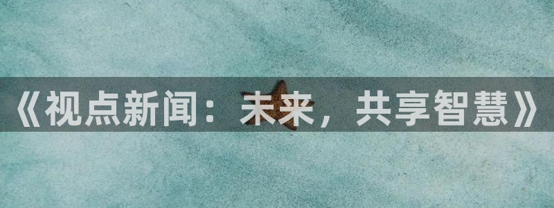 《视点新闻：未来，共享智慧》