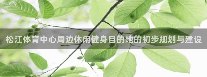 松江体育中心周边休闲健身目的地的初步规划与建设
